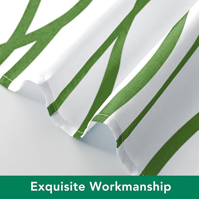 Biscaynebay Textured Fabric Shower Curtain 72x72 Inch, Sage Printed Striped Linen Modern Hotel Luxury Quality Cloth Bathroom Curtains Machine Washable