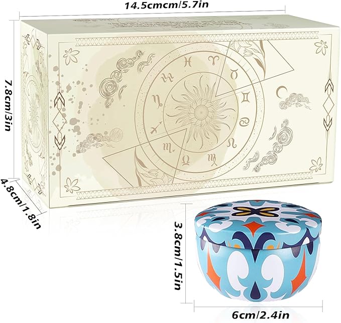 2 Pack Round Jar Scented Candles - Lavender and Jasmine Scents for Home Scented Candles, Eliminate Odors, Relieve Stress, Long Burning Soy Wax Women's Gift Set.