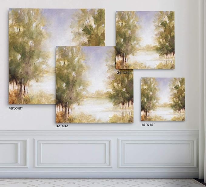 Wexford Home Soft Spring Gallery Wrapped Canvas Wall Art Décor, Ready to Hang, 32x32 (AZV-WC21-19295-3232-KL)