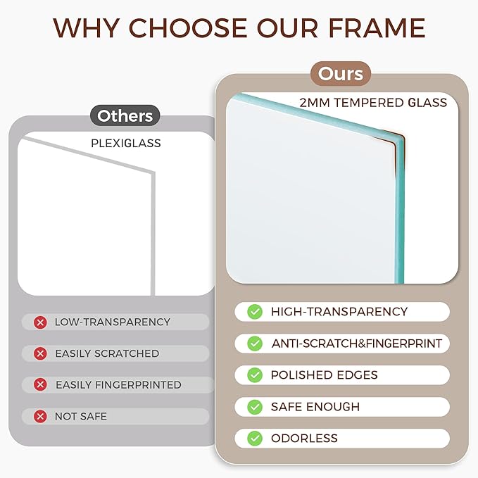 4x4 Black Picture Frames Set of 4, 4"x4" Solid Oak Wood Frame with Real Glass, 4 x 4 Photo Frames with Stand, 4x4 Wood Frames for Wall, Rustic 4 by 4 Picture Frame