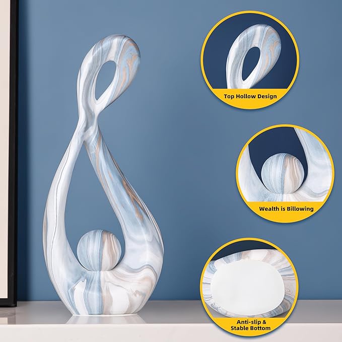 Coffee Table Sculptures Home Decor Ceramic Statue Abstract Sculpture Blue Room Decor Table Centerpieces Entry Table Decor