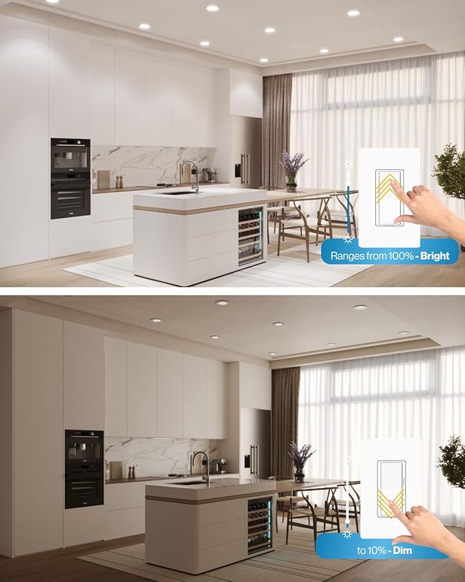 Sunco Lighting 6 Pack 6 Inch Ultra Thin LED Recessed Ceiling Lights, 6000K Daylight Deluxe, Dimmable, 14W, Wafer Thin, Canless with Junction Box