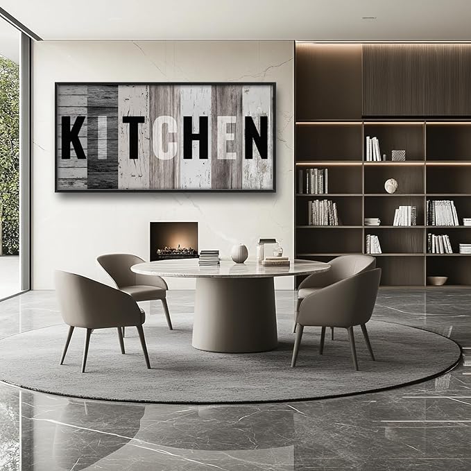 Lovira Kitchen Sign Large Canvas Wall Art Decor Pictures Prints Painting Framed Modern Home Artwork for Kitchen Dining Roomt 30"x60"