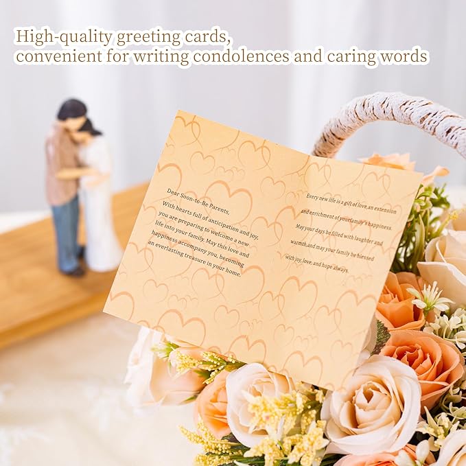 Expectant Dad Mom Gifts, Embracing New Beginnings, Hand-Painted Resin Sculpture of Husband and Pregnant Wife in an Embrace, for Expecting Parents and Family Celebrations