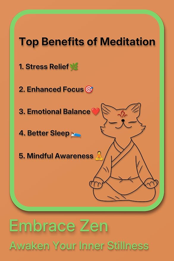 Zen Fox Figurine — Meditating Fox Buddha Statue for Home Decor, Living Room, Yoga & Meditation Accent, Shelf, Table, Desk Decor, Outdoor Garden Decor, Gifts for Women