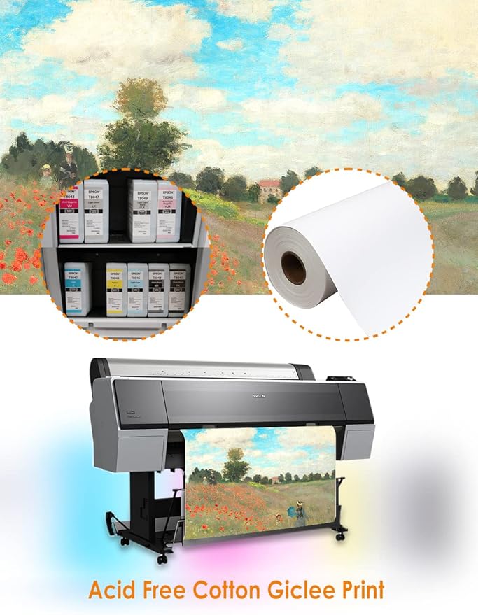 DECORARTS - The Mountain View Series(Triptych), Claude Monet Art Reproduction. Giclee Canvas Prints Wall Art for Home Decor 24x30, 3pcs/set