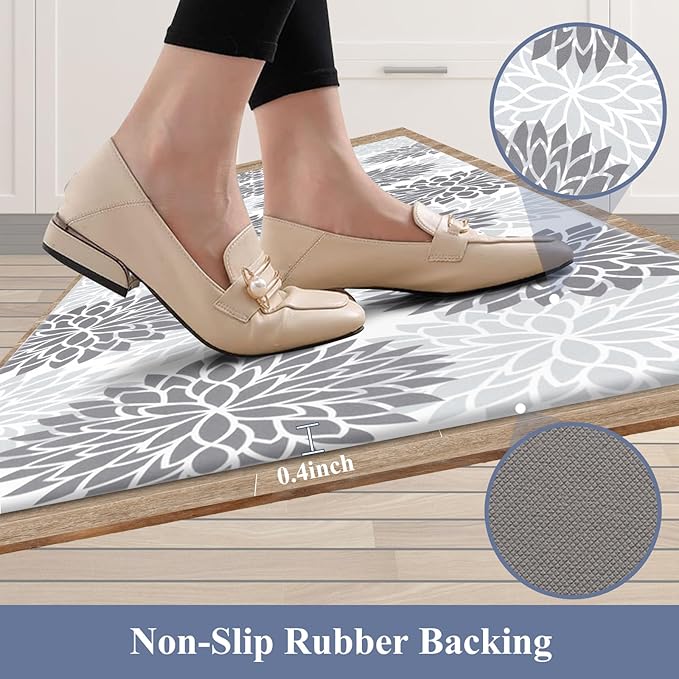 HEBE Kitchen Mat 20"x71" Anti Fatigue Floor Mat Runner Non Slip Kitchen Mats for Floor Waterproof Kitchen Rugs and Mats Ergonomic Cushioned Comfort Mat for Office,Sink,Laundry,Desk