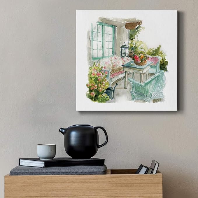 Wexford Home Square Premium Gallery Wrapped Canvas Flower Multicolor Wall Art Abstract Floral Romance Modern Pictures Print for Home Office, Ready to Hang