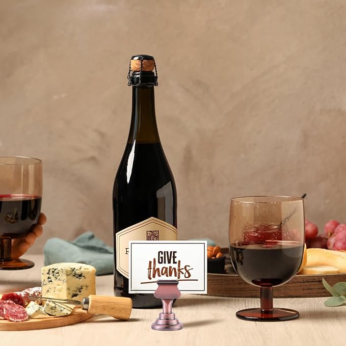 Urban Deco 16PK Table Number & Place Card Holders - 1.7 Inch Steel Holders for Photos, Food Signs, Memo Notes, Weddings, Restaurants, Birthdays (Copper)