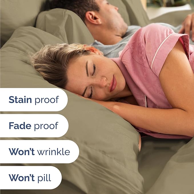 Twin Size 3 Piece Sheet Set - Comfy Breathable & Cooling Bed Sheets Set - Hotel Luxury Bedding for Women, Men, Kids, Teens, Boys & Girls - Deep Pockets, Ultra-Soft and Wrinkle Free - Oeko-Tex - Khaki