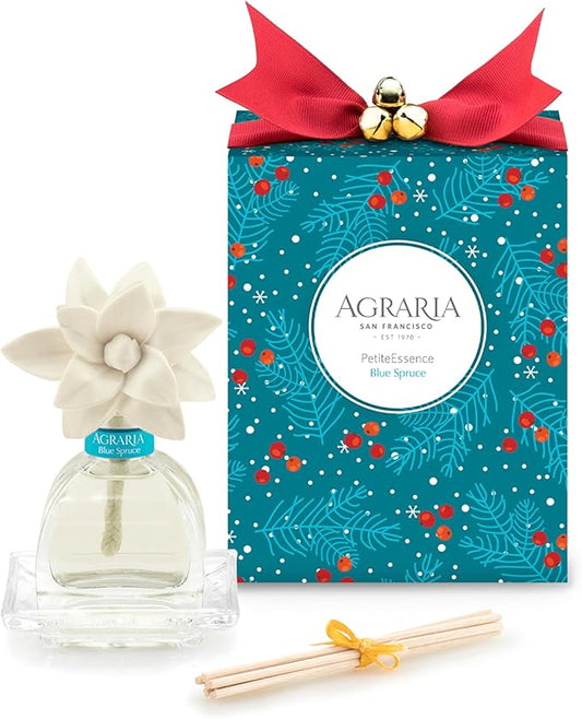 Agraria PetiteEssence Flower and Reed Diffuser Set, 1.7 oz, Handcrafted Sola Flower Botanical Scent Diffuser for Home, Scented Oil Gift Set