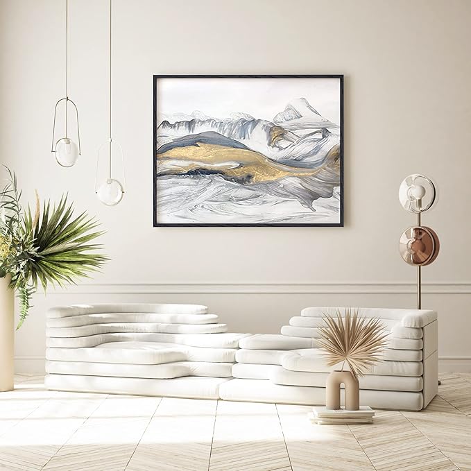 22x28 Black Picture Frame, 22"x28" Oak Wood Frame for Wall, Rustic Poster Frames 22 x 28, 22x28 Matted Frame to 18x24, Tempered Real Glass, 22 by 28 Art Frame (Black, 2 Pack)