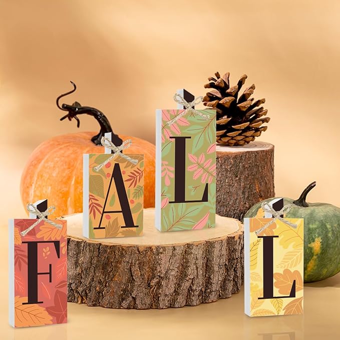 Fall Decorations for Home Thanksgiving Decorations Indoor Fall Gifts for Women Men Autumn Decor Maple Leaves Fall Table Decor Sign for Farmhouse Harvest Kitchen Bathroom Bedroom Office