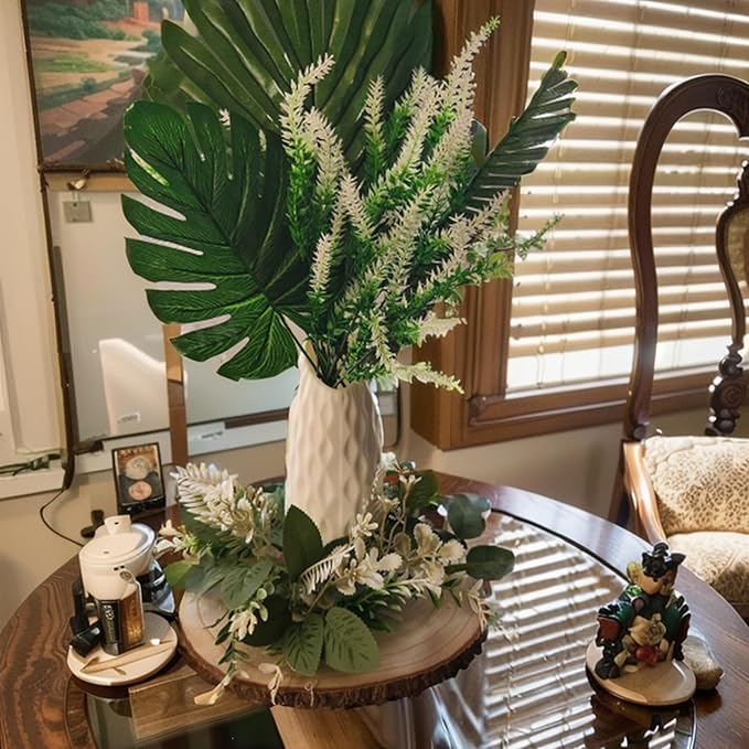 6pcs Large Wood Slices for Centerpieces 11-12 inches Wood Rounds for Tables Decor Rustic Wood Circles for DIY Crafts and Wedding Decor Round Wooden Discs Wood Slice Ornaments