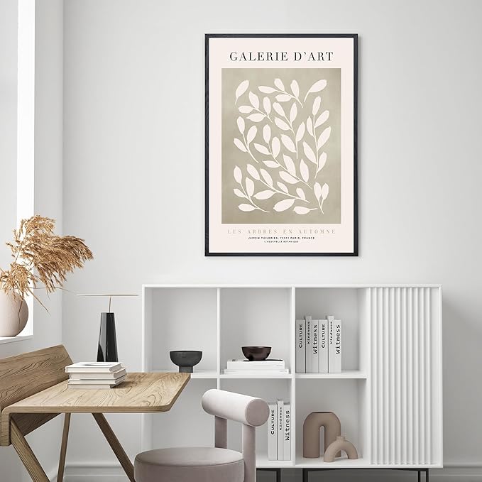 20x30 Picture Frames in Black, 20"x30" Oak Wood Poster Frame, 20 x 30 Wood Frame with Real Glass, 20x30 Matted Frame for 16x24 Picture (Black, 1 Pack)