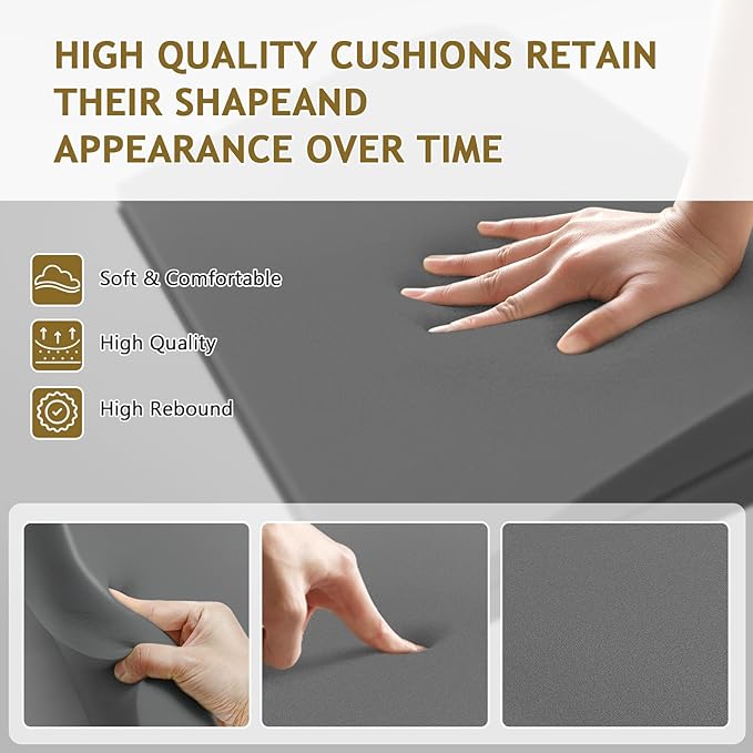 Couch Cushion Support for Sagging Seat Sofa Couch Supports for Sagging Cushions Curved High Density Foam Grey Pack of 2