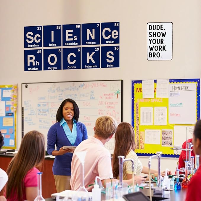 Students Teachers Gift High School Middle School Sign Funny Math/English/Science/History Class Tin Sign for Home Classroom Study Room Wall Decor 8x12 Inch (3127)