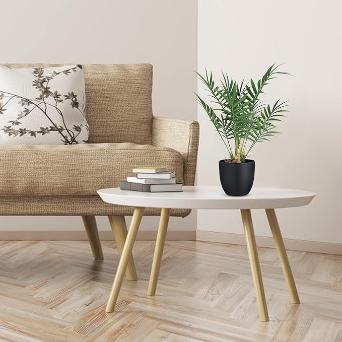 2 Pack Fake Plant with Pot 16" Desk Plant Artificial Potted Faux Plants for Office Desk Shelf Home Farmhouse Decor (Bamboo Leaf)