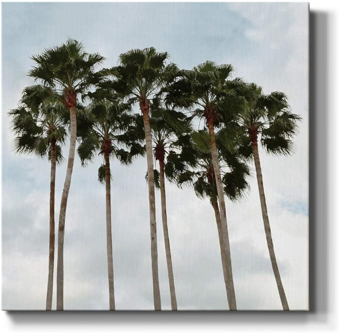 Wexford Home Square Premium Gallery Wrapped Canvas Flower Multicolor Wall Art Abstract Floral Romance Modern Pictures Print for Home Office, Ready to Hang, surfs up, 32x32