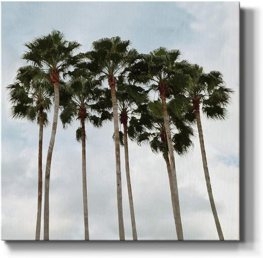 Wexford Home Square Premium Gallery Wrapped Canvas Flower Multicolor Wall Art Abstract Floral Romance Modern Pictures Print for Home Office, Ready to Hang, surfs up, 10x10