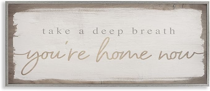 Stupell Industries You're Home Now Weathered Shabby Chic Sign, Design by Daphne Polselli
