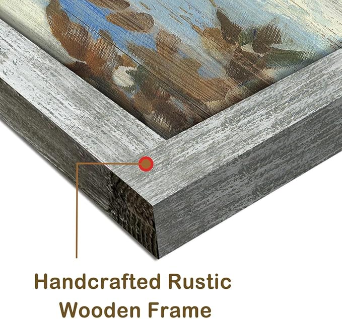 Coastal Beach Birds Framed Abstract Paintings Canvas Prints Wall Art for Bedroom Wall Decor Artworks Pictures Wall Decorations for Living Room(40"*20")