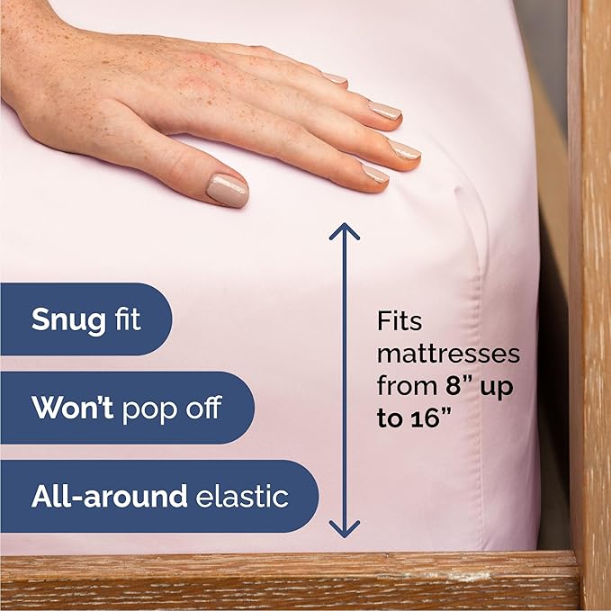 Cal King Size 4 Piece Sheet Set - Comfy Breathable & Cooling Bed Sheets Set - Hotel Luxury Bedding for Women, Men, Kids, Teens, Boys & Girls - Deep Pockets and Wrinkle Free - Oeko-Tex - Lavender Pink