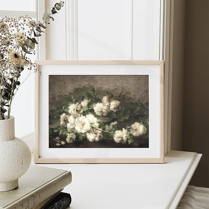 RETRART Vintage Wall Art, Vintage Floral Wall Art Prints - Vintage Flower Pictures Decor Aesthetic - 8" x 10" Unframed Canvas Prints for Bedroom Living Room Bathroom Wall Decor