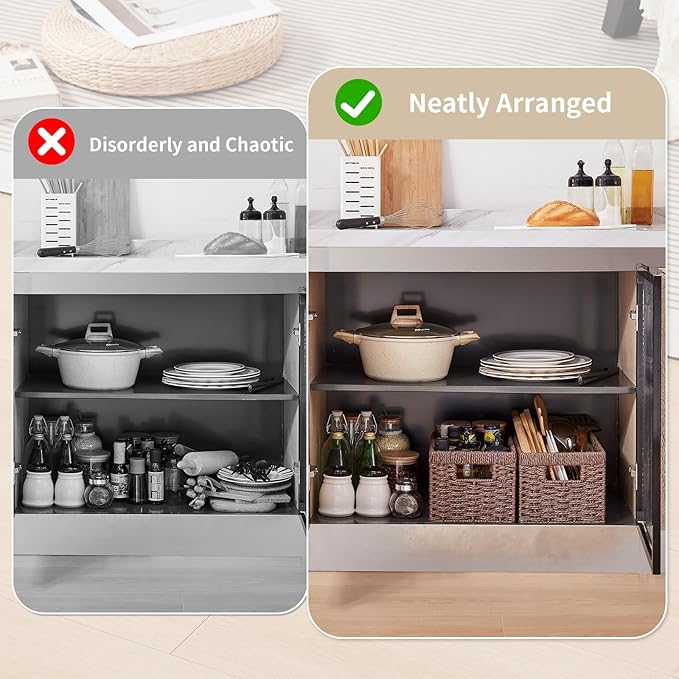 OIAHOMY Wicker Baskets, Paper Rope Storage Baskets for Organizing with Built-in Handles, 2 Packs-Brown