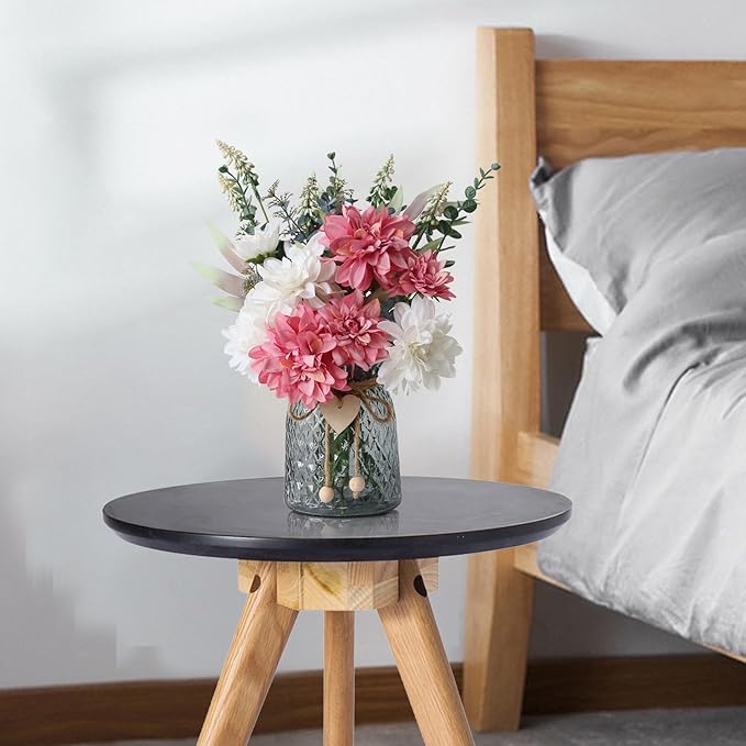 Leftover Faux Flowers in Vase,Artificial Flowers in Vase,Table Centerpieces for Dining Room,Flower Centerpieces for Tables,Fake Flowers,Kitchen Decor,Coffee Table Decor