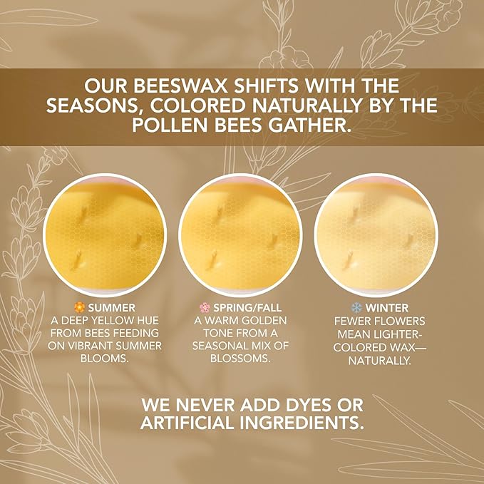 Tranquility – Soothing Chamomile & Calming Lavender Essential Oils – Pure Beeswax Candle for a Restful, Peaceful Night – Non-Toxic Aromatherapy Candle – Newly Reformulated