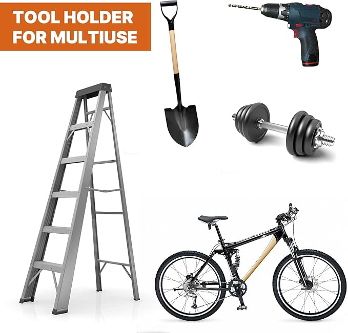 Garage Organization Weed Eater Holder Shed Organizer, Trimmer Rack Garden Power Tool Hanger for Grass Lawn Mower, 2 Pack