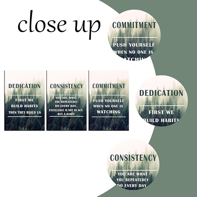 3 Piece Motivational Canvas Wall Art Large Posters Inspirational Entrepreneur Quote HD Picture Print Positive Painting Artwork for Living Room Workplace Stretched and Framed [72''Wx 36''H]