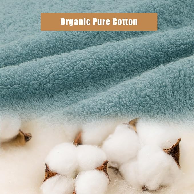 SEMAXE 12 Pack Hand Towels for Bathroom, 100% Cotton Towels with Hanging Loops, Soft and Highly Absorbent, Hand Towel Set for Gym, Shower, Hotel, Spa and Kitchen, Blue