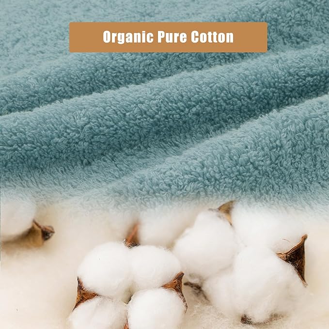 SEMAXE 18-Piece Blue Bath Towel Set - 6 Bath/Hand/Wash Towels with Hanging Loops | Value Pack, 100% Cotton Ultra Absorbent | Hotel Quality at Wholesale Price