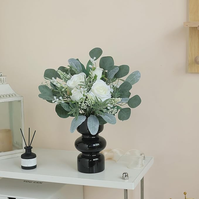 YXZZWL Artificial Greenery Stems Box Set,65 Pcs with 7 Kinds of Faux Greenery Branches Fake Eucalyptus for Wedding DIY Bouquets Floral Arrangement Table Centerpieces (Dusty Green)