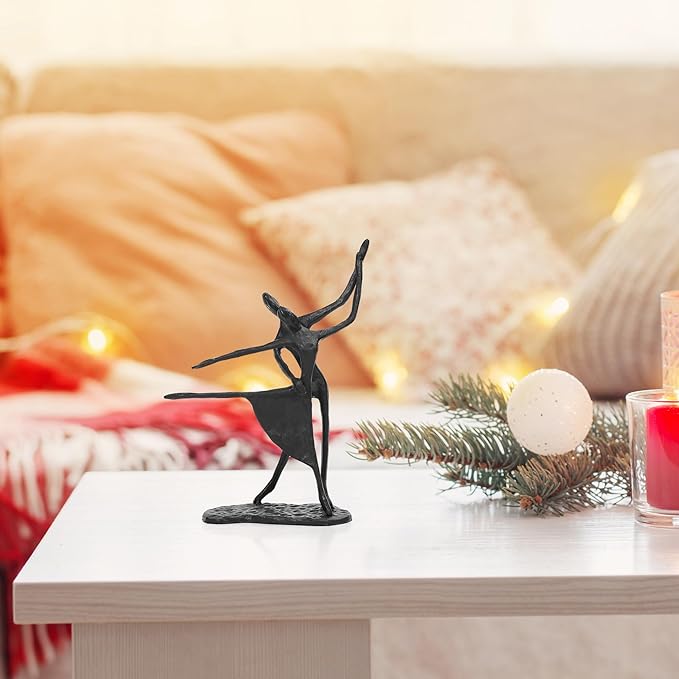 Handcrafted Iron Couple Sculpture Cast Iron Gift for Anniversaries Wedding Birthday Valentines, Desktop Decoration