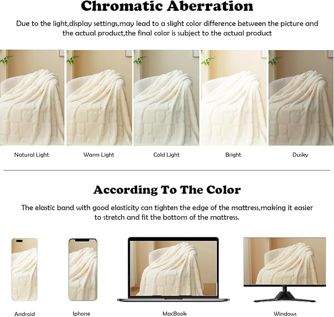 NEWCOSPLAY Super Soft Twin Blanket Ivory Love Premium Silky Flannel Fleece 3D Heart Checkered Lightweight Bed Blanket All Season Use (Ivory Love, Twin(60"x80"))