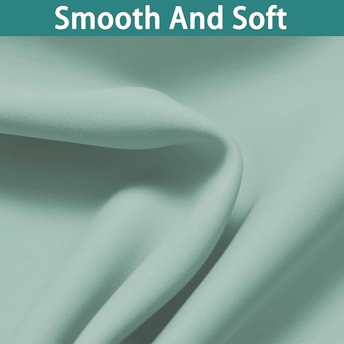 Yakamok Total Blackout Extra Wide Patio Sliding Door Curtains, Grommet Thermal Insulated Blind Curtains, Sliding Glass Door Panel for Living Room/Space Room Divider, Aqua, W100 x L84, 1 Panel