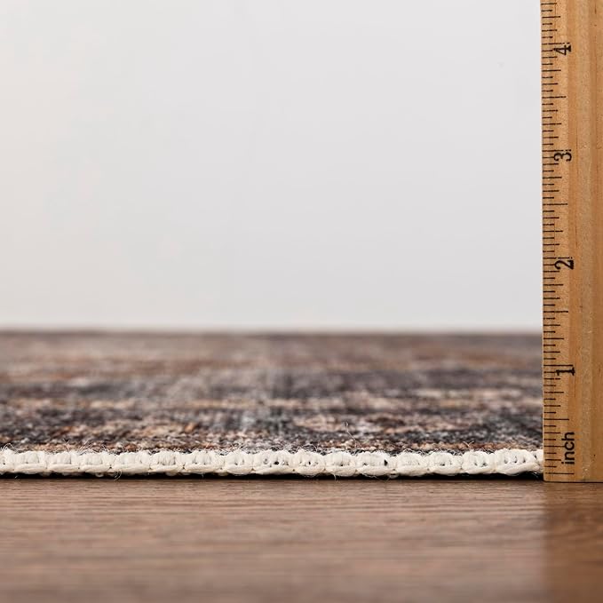 Keen Home Design 4x6 Rug - Machine Washable Area Rug with Non-Slip Backing, Ideal for Living Room, Dining Room, Bedroom - Vintage, Easy Clean, Durable, Low Pile Rug - (4' x 6')