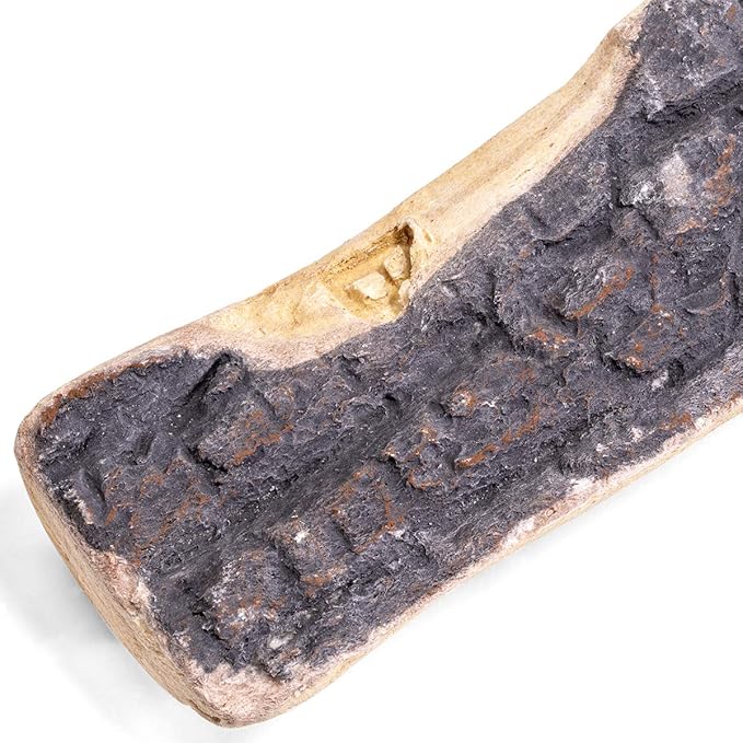 Barton 8-Pieces Realistic Ceramic Wood Log Set Ash Wood Style Stackable Logs Gas Heat Resistant Outdoor/Indoor Fireplace Fire Wood Fake Logs (8PCS)