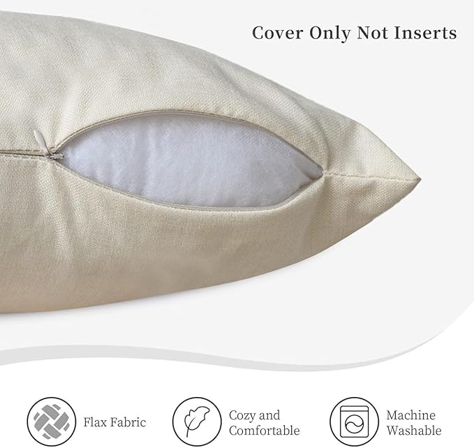 Christmas Pillow Covers 18x18 inch Set of 4, Holiday Winter Outdoor Red Vintage Xmas White Snowman Burgundy Seasonal Santa Burlap Decorations for Sofa Couch