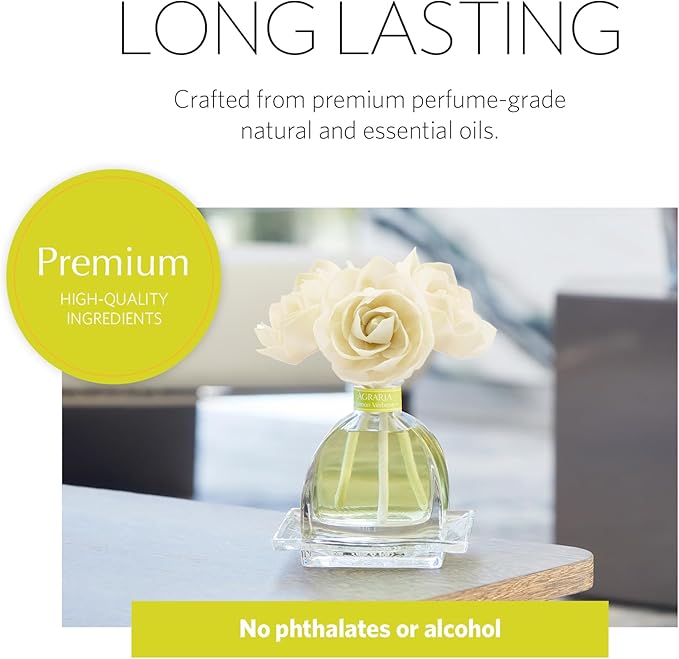 AGRARIA AirEssence Flower and Reed Diffuser Set, Handmade Sola Flower Botanical Home Fragrance Set, Scented Oil Reed Diffuser Gift for All Occasions