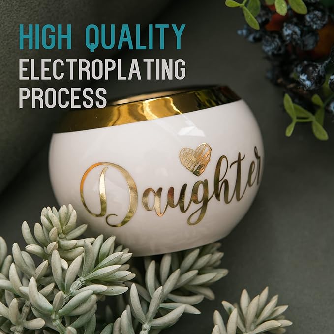 Daughter Gifts from Mom, Birthday Gift for Daughter, Mother Daughter Gifts, Happy Birthday Daughter, Best Daughter Ever Gift, Daughter In Law Gifts, Birthday Gifts for Daughter Adult, 3 Succulent Pots