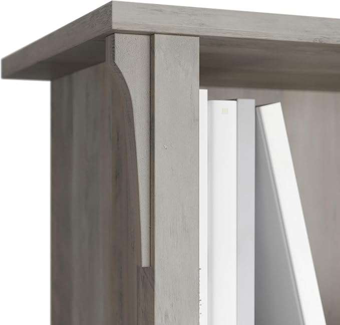 Bush Furniture Salinas 6 Cube Organizer in Driftwood Gray, Office Storage Solution, Home Organizer with Open Shelving, Compact Unit for Books and Supplies