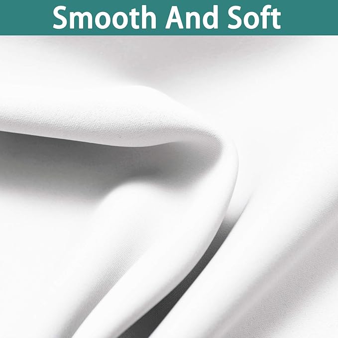 Yakamok Extra Wide Blackout Full Shading Curtains for Patio Door, Thermal Backing Sliding Glass Door Drape, Privacy Assured Window Treatment, Room Divider Curtains,Pure White, W100 x L84, 1 Panel