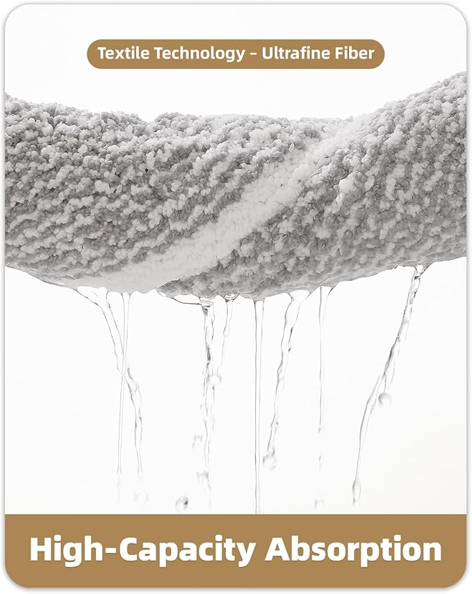 Color&Geometry Simple and Stylish Large Bath Mats for Bathroom Non Slip, 24"x36" Gray Bathroom Rugs, Absorbent, Soft, Washable, Microfiber Bath Rug Shower Mat