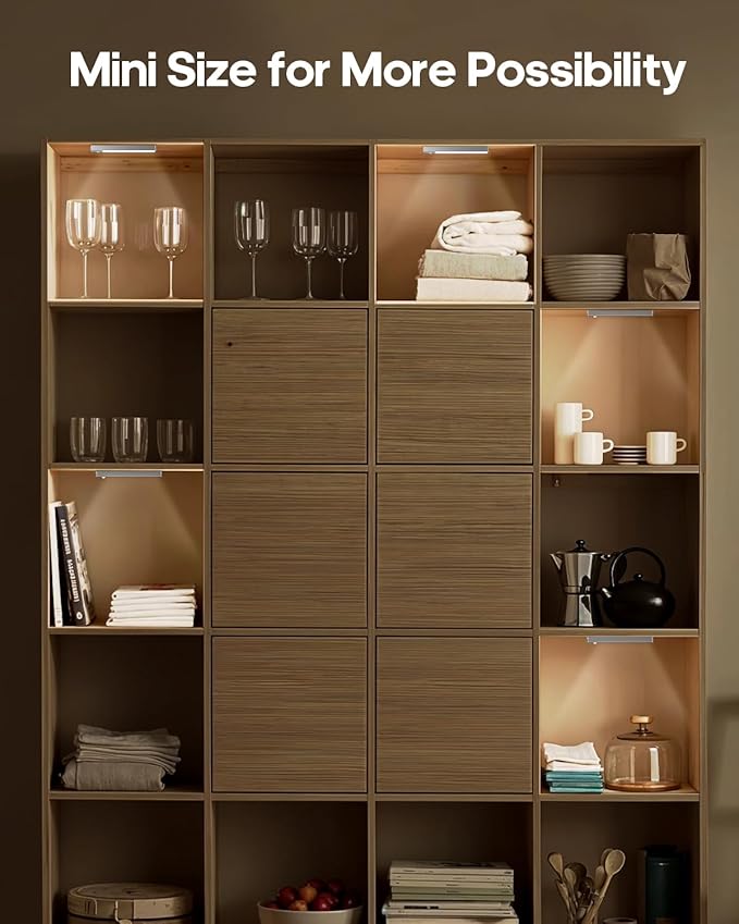 Led Under Cabinet Lights Wireless, 7’’ Rechargeable Motion Sensor Light Indoor, Dimmable Closet Lights for Cabinets, Bookshelf, Stair, Hallway