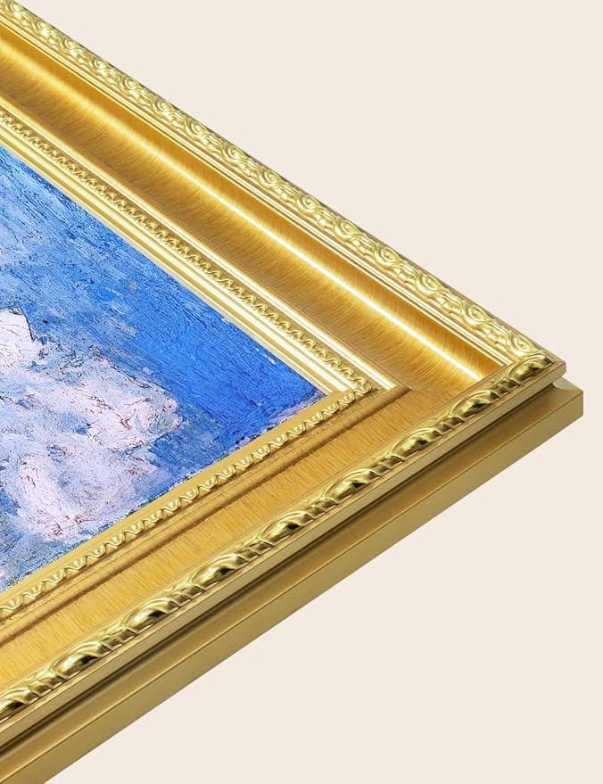 DECORARTS - Vincent van Gogh's Reminiscence of Mauve, Museum-Quality Giclee Canvas Print in Gold Solid Wood Frame, 34.75 x 28.75 in, Ready to Hang, Made in USA
