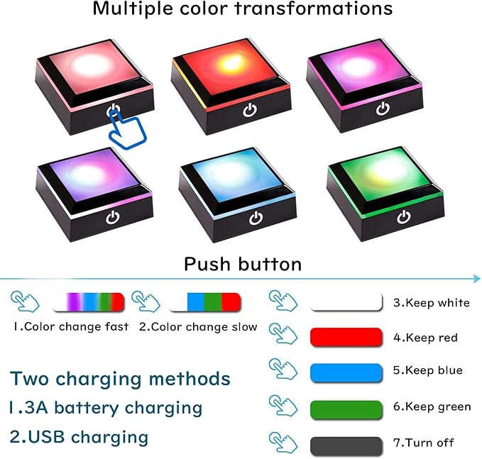 Movdyka 3D Crystal Cross Jesus Missionary Figurine with Colorful Light Base, Religious Gifts for Women Men Christian, Laser Engrave Inspirational Gifts for Friends Faith on Birthday Unique